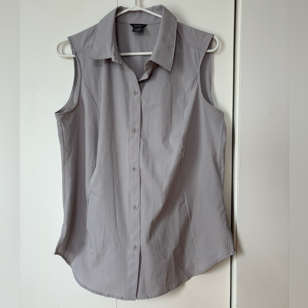 Eddie Bauer Sleeveless Button-Up Blouse - Medium